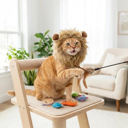 Disfraz para perro y gato melena de león talla L miniatura 3
