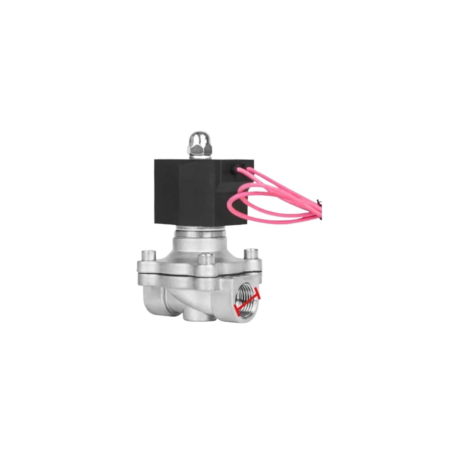 PXQCHAVLN 1/2" Stainless Steel Solenoid Valve Waterproof Normally Closed Solenoid Valve 24V 12V 220V 110V(NPT-24VAC-VITON-SEAL)