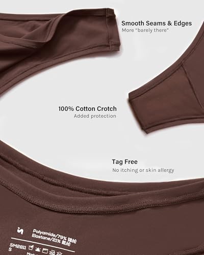 INLYRIC Women's Inbarely Soft Thong - No Show Sexy Panties Breathable V-waisted Ladies Underwear 3 Pack4
