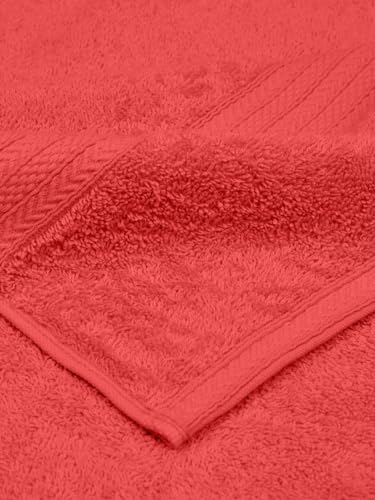 Image of Bombay Dyeing Towel 100% Cotton Tulip Bath Turkish Towel | 450 GSM, Super Soft & Ultra Absorbent | 75cm x 150cm | Hand Washable & Machine Washable (Red)