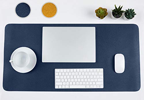 Large Gaming Mouse Pad,Dual-Sided Multifunctional Desk Pad,Keyboard and Mouse Pad,Leather Mouse Pad,Waterproof Desk Writing Pad for Office & Home (31.5" x 15.7")