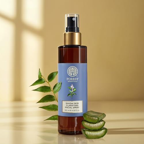 Image of Forest Essentials Shudhi Skin Clarifying Facial Spray | Ayurvedic Toner for Acne-Prone & Oily Skin | With Neem, Tulsi & Tea Tree | Refines Pores (Pack of 2)