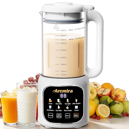 Image of Arcmira 8-in-1 Automatic Nut Milk Maker, 10 Blades 68oz