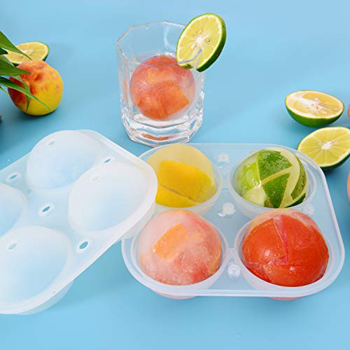 Molde de cubo de gelo redondo, fácil liberação, molde de bola de gelo, bandejas de cubo de gelo de s