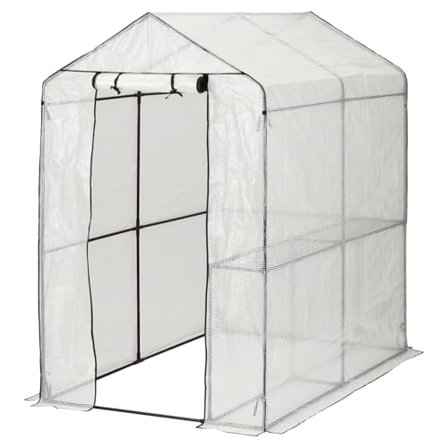 武田コーポレーション【フラワースタンド・ガーデンラック・家庭菜園・温室】 ブラック 121.5×186×193cm ビッググリーン温室 AS-BGO-122