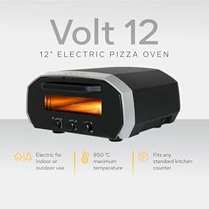 Ooni Volt 12 Electric Pizza Oven - Indoor & Outdoor Versatile Electric Oven, Pizza Cooker with Stone, Indoor and Outdoor Toaster Oven Countertop, Portable Pizza Oven, Cook 12 Inch Pizzas and More Ooni Volt 12 Electric Pizza Oven Indoor Outdoor Versatile Electric Oven Pizza Cooker with Stone Indoor and Outdoor Toaster Oven Countertop Portable Pizza Oven Cook 12 Inch Pizzas and More