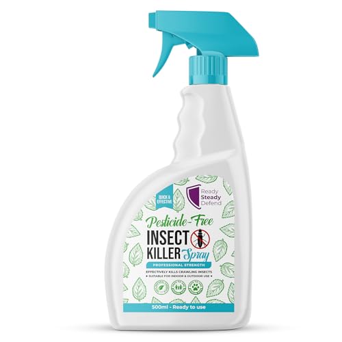 READY STEADY DEFEND Insect Killer Spray 500ml | Natural-Origin Polymer, Safe & Eco-Friendly, Immediate Action, Versatile on Multiple Surfaces, Long-Lasting Protection, for Home Use