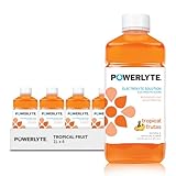 POWERLYTE Electrolyte Solution Hydration Sports Drink - Electrolyte Hydration & Recovery Drink - Replaces Electrolytes, Fluid & Zinc – Best for Adults & Kids - 33.8 (1L) Fluid Oz – (Fruit) 4 Pack