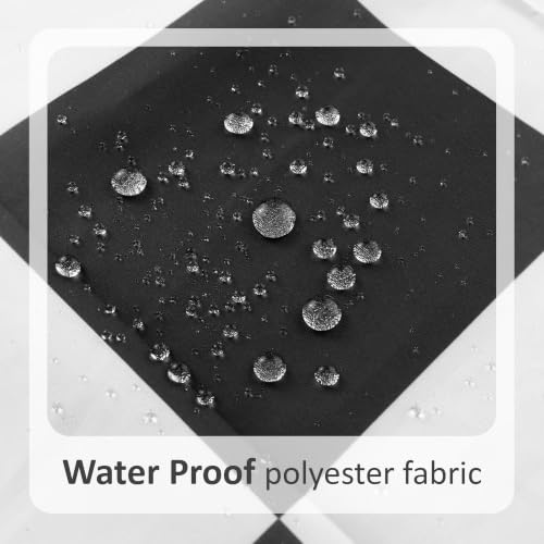 Image of N&Y HOME Fabric Shower Curtain or Liner Black and White Checkered