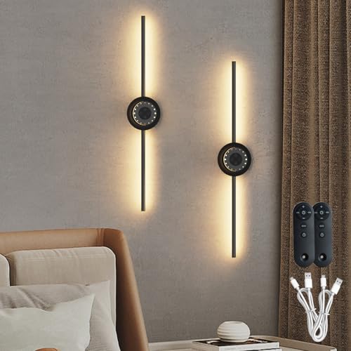 Lámpara de pared USB regulable para dormitorio y pasillos pack de 2 4