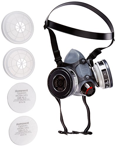 5500 Series Half Mask with 2 Organic Vapor Cartridges, 2 N95 Filters & 2 Filter Cover, Size Medium