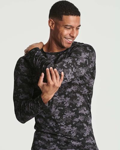 Image of Real Essentials 4 Pack: Men's Compression Long-Sleeve T-Shirt Athletic Cold Weather Baselayer (Available in Big & Tall)