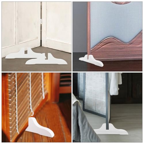 Base de biombo para evitar caídas soporte plegable de madera resistente pack de 3 piezas 5