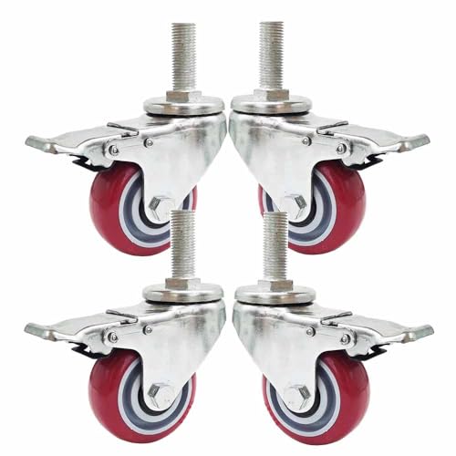 Roues de roulettes de verrouillage M20x100mm anti-bruit pour meuble lourd