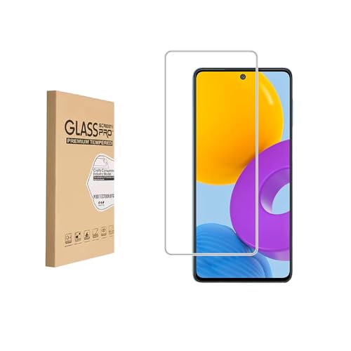 Protector de pantalla de cristal templado para Samsung Galaxy M52,Cristal templado/Resistente a arañazos/Cubre sólo el área de visualización