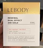 LEBODY Lab Renewal Dual Effect Serum 24k Gold - Face Serum with Niacinamide and Green Tea Extract - Targets Fine Lines for Smooth Skin - 1 oz