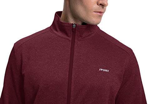 Magnivit Men's Track Suits 2 Piece Jogging Sweat Suits Activewear Sets #1 Wine Red #TOP6