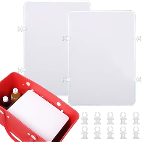 Raymall Divider Tray for Bogg Bag, 2PCS Insert Dividers for X Large Bogg Bag Accessories Inserts for Bogg Tote Bags, Beach Bag Divider Suitable for Original Bogg Bag Dividers (White) Cover
