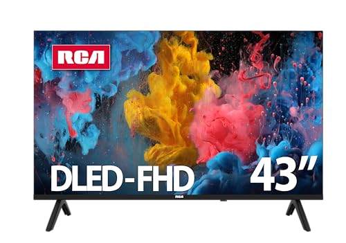 RCA 43-Inch FHD Smart Android TV, Frameless LED Display with HDR10, Wi-Fi and Bluetooth, Google Assistant Built-in, Compatible with Alexa