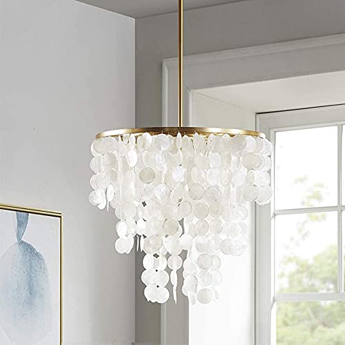 Lustre en coquillage blanc haut de gamme NAMFHZW luminaire d'hôtel
