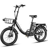 SAMEBIKE Vélo électrique 50,8 x 7,6 cm pour adultes, batterie amovible 48 V 13 Ah, vitesse maximale 32 km/h, moteur 800 W, vélo électrique pliable pour homme et femme