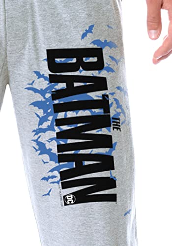DC Mens' The Batman Movie Gotham Bat Background Logo Sleep Pajama Pants3