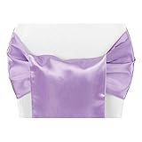 CV Linens lila victoriana/glicinia Banda de satén para silla – 23 cm x 274 cm 1 unidad, color (736us)
