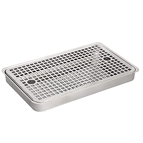 Bandeja recogegotas de Acero Inoxidable: instalación giratoria, no Requiere desagüe, Bares domésticos, minineveras y encimeras de Cocina. Fácil de Limpiar y a Prueba de derrame