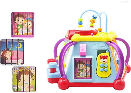 WolVolk Educational Kids Toddler Baby Toy Musical Activity Cube Play Center with Lights, Lots of Functions and Skills for Learning and Development - Thumbnail 6