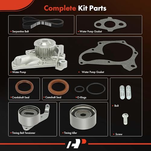 A-Premium Engine Timing Belt Kit Water Pump W/Tensioner Compatible with Toyota Camry 87-01, 96-00, Celica 87-89/92-99, Solara 99-01 - 2.0L 2.2L