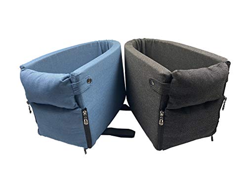 Ximei Dog Booster Car Seat Console Dog Pet Booster Car Seat Dog Cat Travel Seat Puppy Console for SUV Secure Safety Seat Perfect for Small Dogs Pets and Cats (Black)