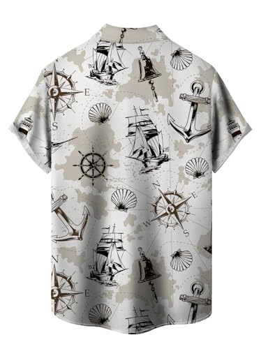 Men's Short Sleeve Button Down Casual Hawaiian Shirts Summer Beach Holiday Printed Regular Fit Top Tropical Shirts2