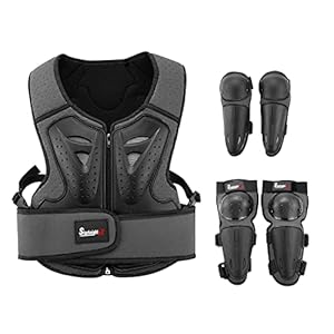 StarknightMT Kids Motorcycle Armor Suit Dirt Bike Gear Riding Protective Gear Chest Protection for Motocross Cycling…