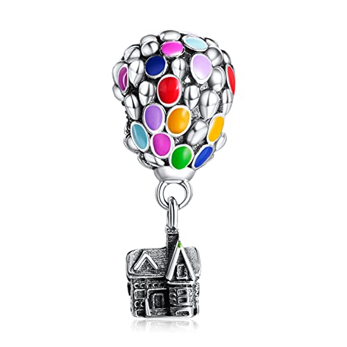 Image of S925 Sterling Silver Romantic Charm Pendant, Gifts for Family Friends Girlfriend, Valentine's Day Birthday Christmas Anniversary, Bracelet Necklace Bead Dangle Charm for Women Jewelry