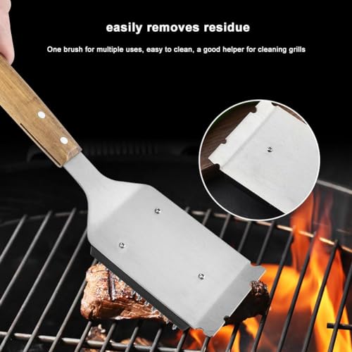 HFLWYWD Escova e raspador de grelha, escova de limpeza de churrasco, escova de limpeza de churrasco,