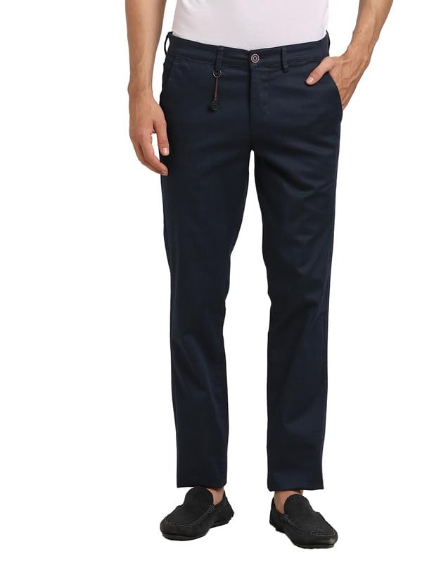 Pantalon en coton stretch Turtle : le style bleu marine idéal pour le bureau