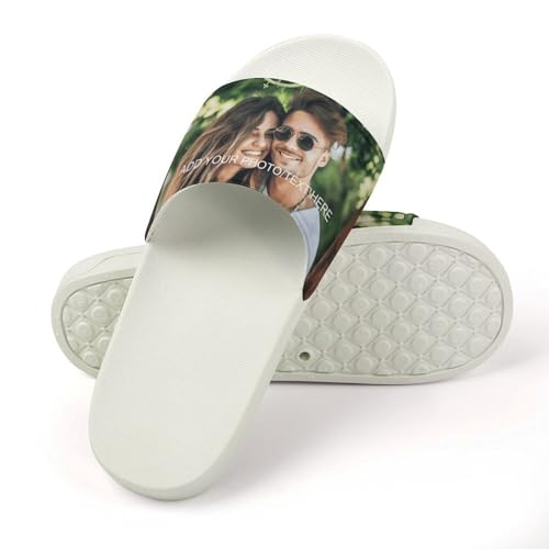 Jeireumteor Custom Slides Slippers Personalized Slippers Sandal Comfy Warm Slippers House Shoes Indoor Outdoor Gift For Women Men Slippers With Name And Photo3