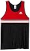adidas Men's Basketball Double Up Tank Top, Scarlet, Large