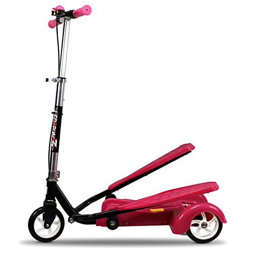 Ped-Run3 Kids Scooter for Boys and Girls with Advanced Dual Pedal Action, Bike Scooter Hybrid (Pink)