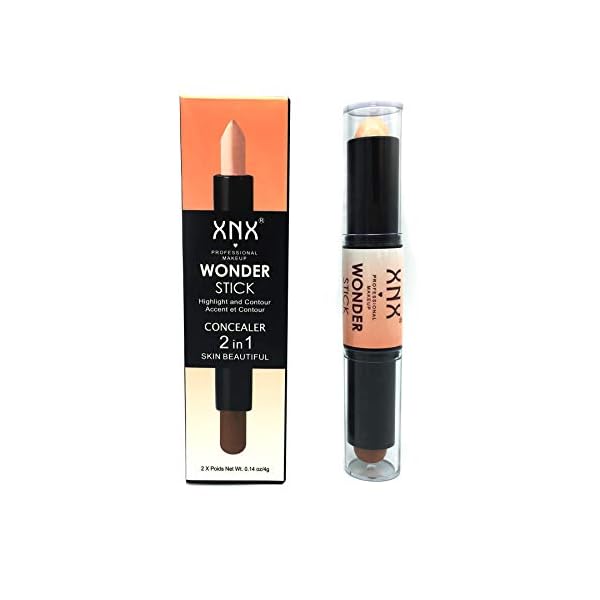 Dual-ended Contour Highlight Stick,Wonder Stick,2 in 1 Concealer,Contour Foundation Stick For Face Body Shaping,Waterpoof Lasting (Medium)