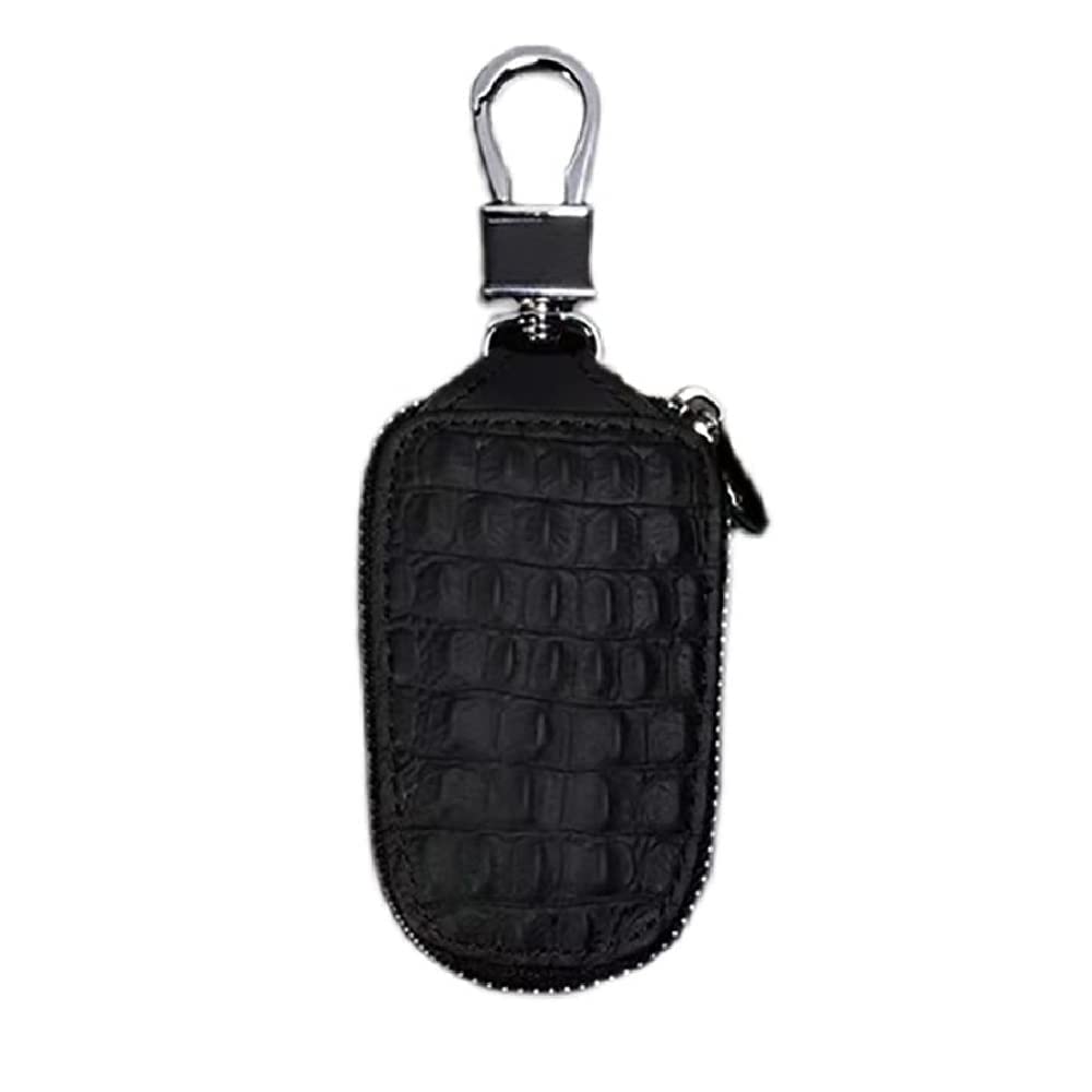 Leather Key Protection Cover Case Smart Protection Key Holder for Car Key|Key Chain Bag|Auto Remote Keyring Wallet Metal Hook|Keyring Zipper Bag for Remote Key Fob-image-31
