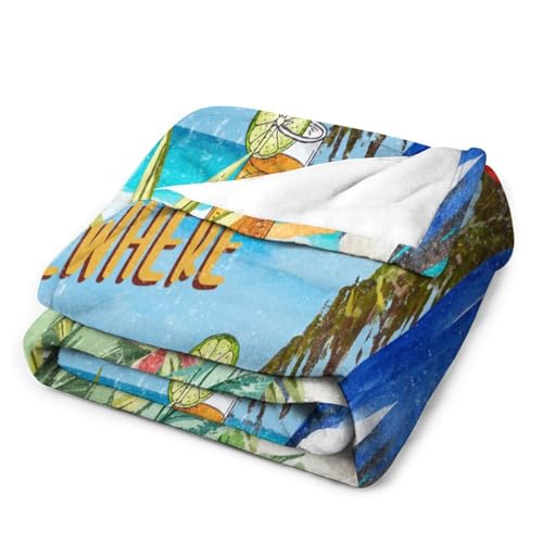 Couverture de lit It's Five O'Clock Somewhere plaid cocooning canapé