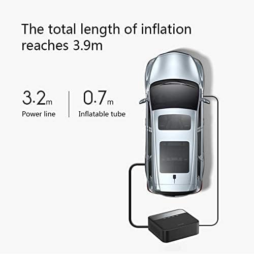 Diagram showing the total length of the power line and inflatable tube for the 70mai Air Compressor Lite