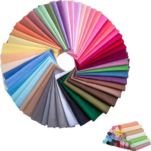Anyasen 30 Piezas Telas para Patchwork,Retales de Tela,Tela de Algodón para Coser Patchwork, Manualidades, Costura,Bricolaje