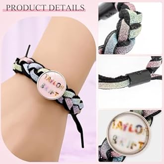 Taylor Bracelet Gifts for Music Lovers, Adjustable Hand Woven Bracelet A Present for Fans Girl, Pay Tribute to Sister Music Lover Singer Fans