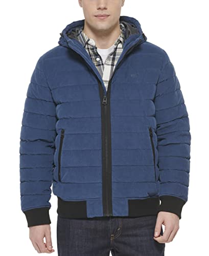 Image of Levi's Men's Hooded Quilted Heavyweight Bomber Jacket