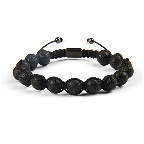 pulsera de piedras naturales con Cierre ajustable para hombre y mujer Pietra Lavica