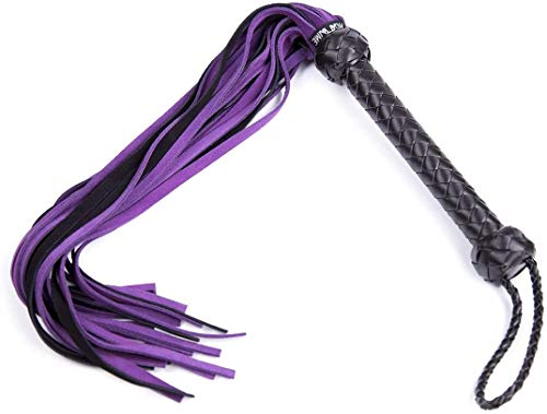 image for Aiizzey Soft Faux Leather Harness Handle Whip Teaching Training Tool C