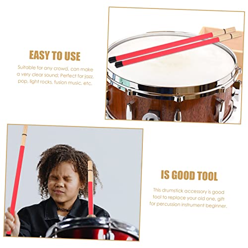 Baquetas de bambú para percusión color rojo 40.5 cm miniatura 2