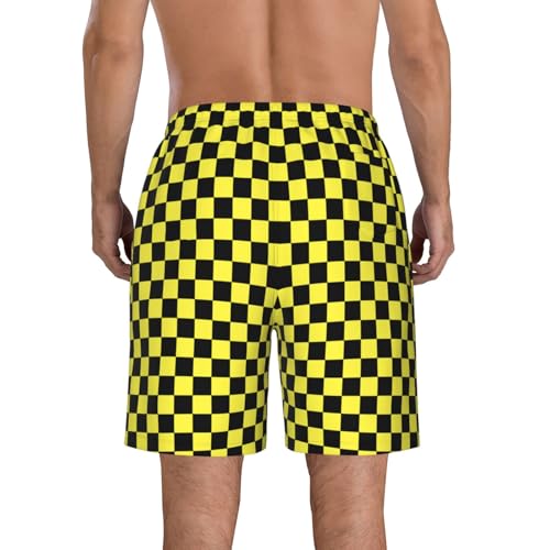 Heart Cow Print Men's Hawaiian Swim Trunks Quick Dry Beach Shorts with Pockets3